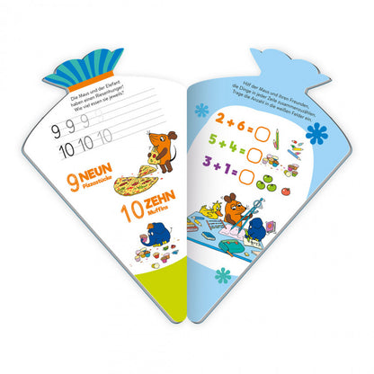 Schulstartbuch Die Maus: Übungsbuch in Form einer Schultüte