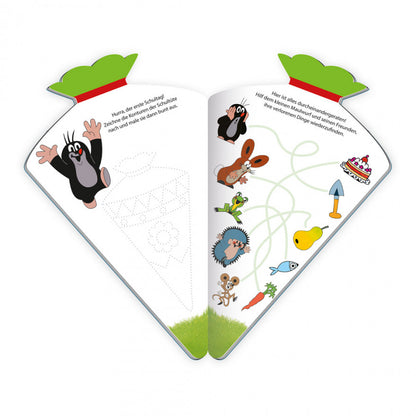 Schulstartbuch Der kleine Maulwurf: Übungsbuch mit Schleife in Form einer Schultüte
