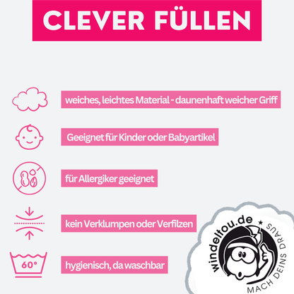 Füllwatte: Hochwertiges Füllmaterial für Schultütenkissen, Plüschtiere, Kissen und Decken