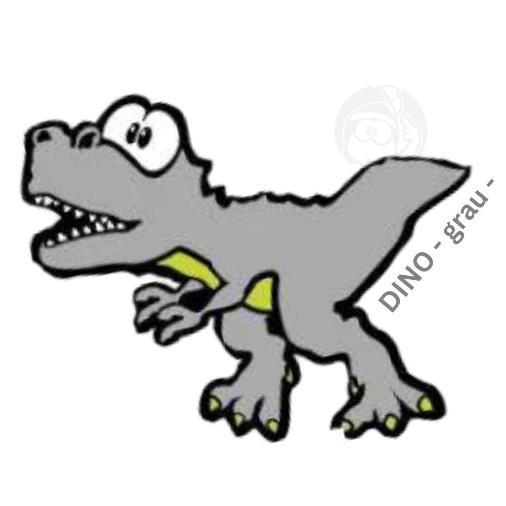 Bügelbild Dino grau grün