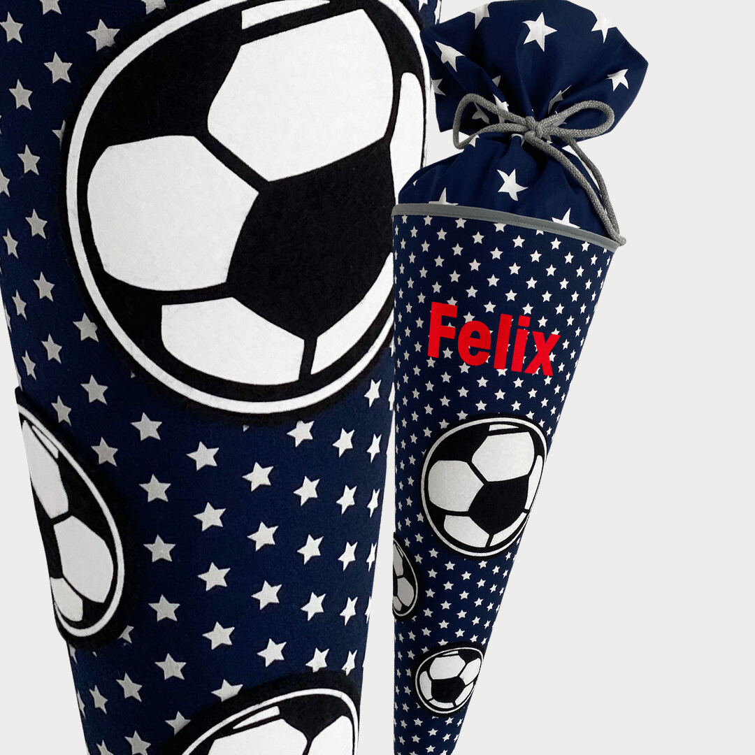 Fussball 85 cm Dunkelblau fast schwarz Verein Name 2