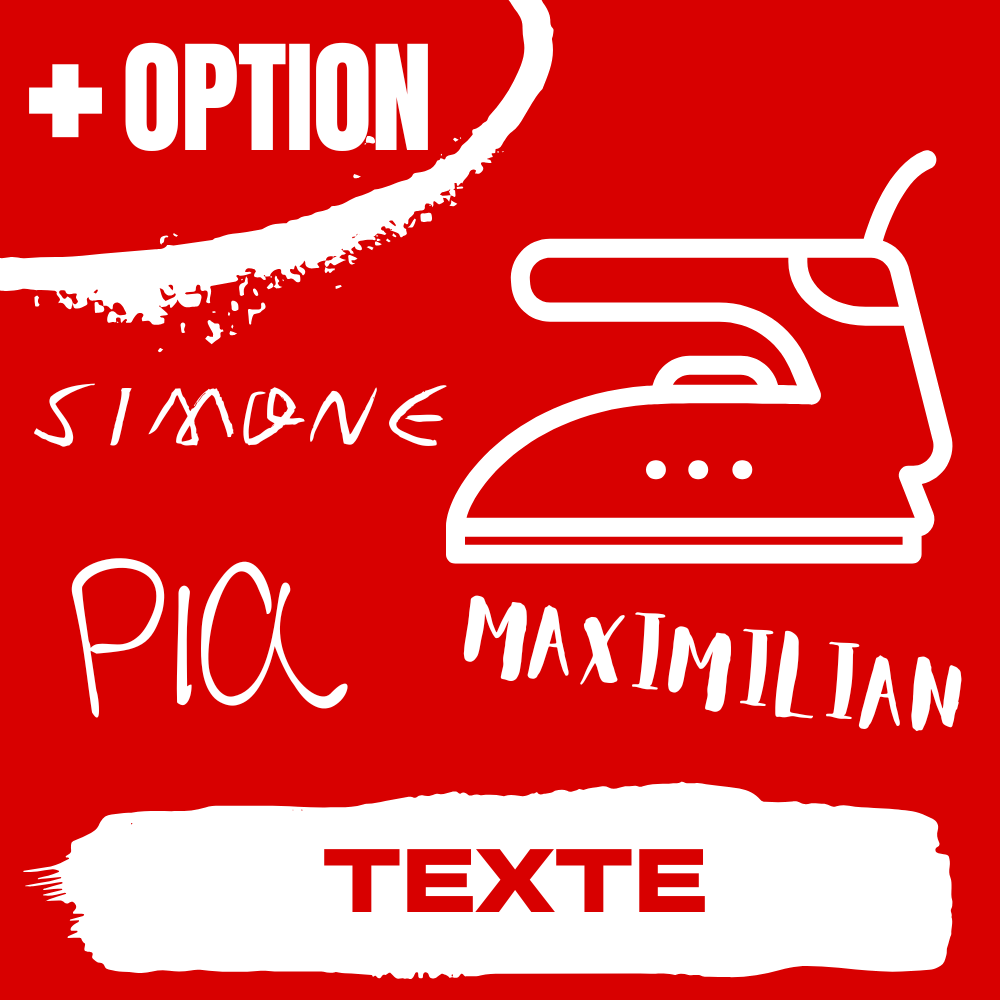 Personalisierung aufbügeln als Option