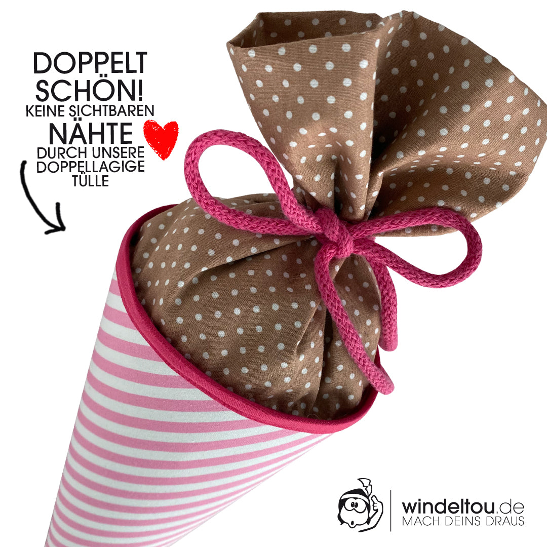 Nähte nicht sichtbar durch doppelte Tülle in rosa